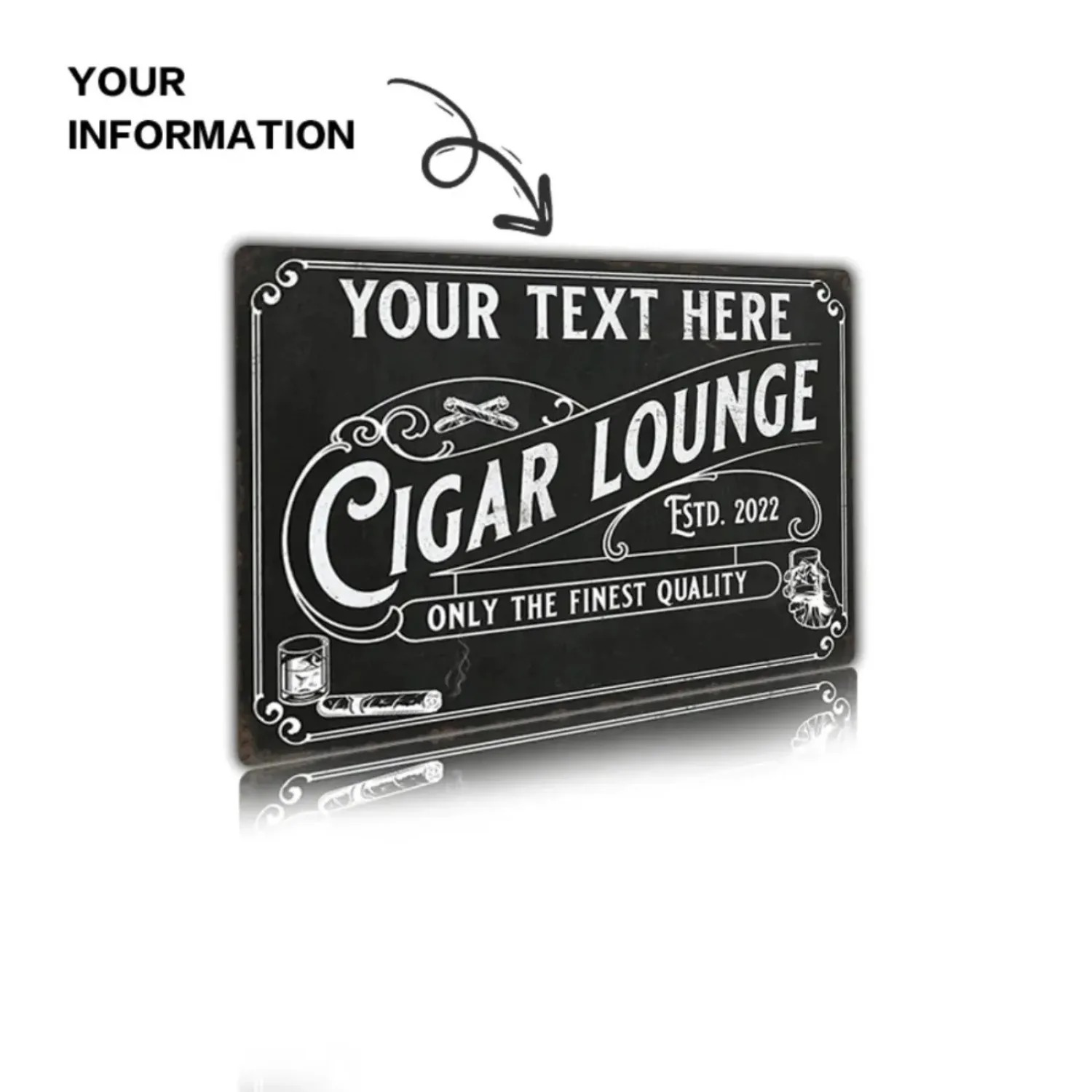 CIFbuy Customizable Cigar Alum - Home Bar Lounge 评论和价格